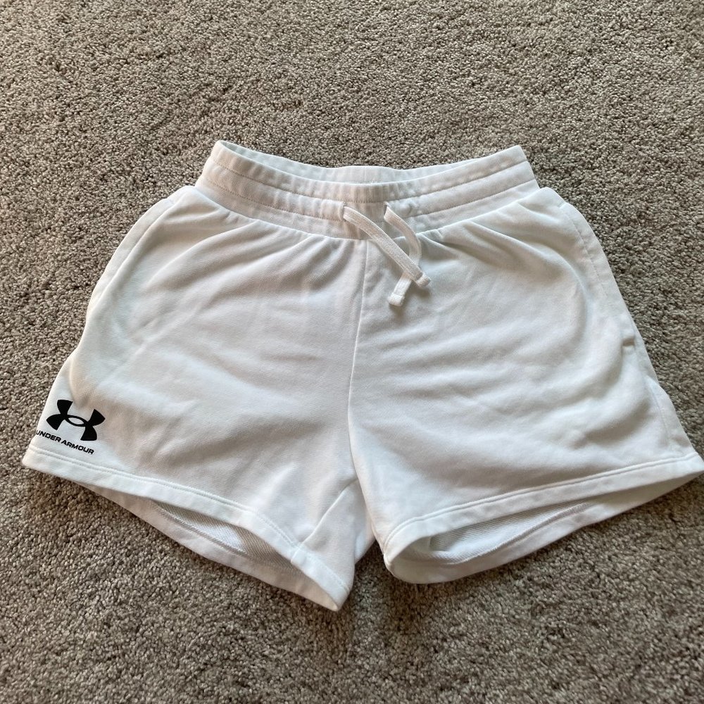 Under Armour, XS womens white drawstring shorts